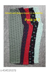 Cotton cubeice Women's pyjama combo (pack of 2), above knee length, XL, made in India